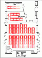 Stadthalle Tische Hauptsaal