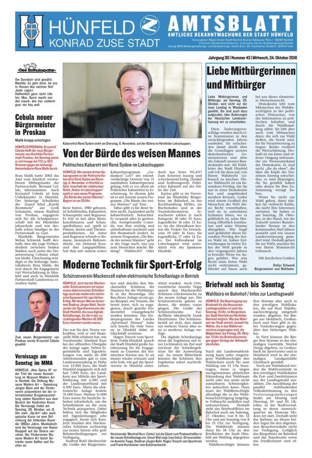 Amtsblatt vom 24.10.2018