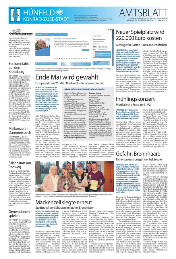 Amtsblatt vom 24.04.2019
