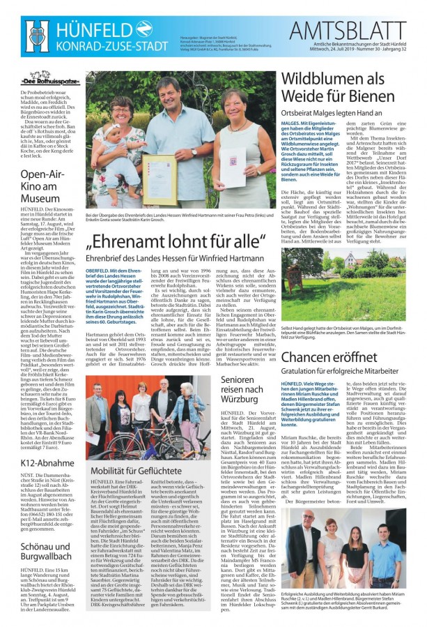 Amtsblatt vom 24. Juli 2019