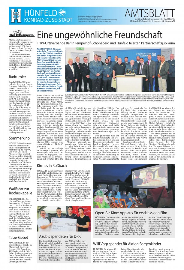 Amtsblatt vom 21. August 2019
