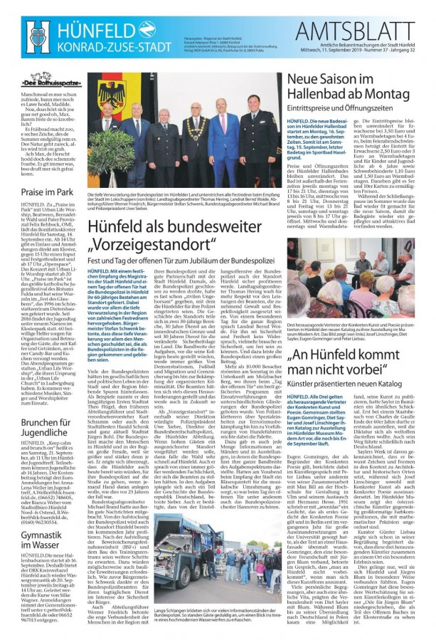 Amtsblatt vom 11. September 2019