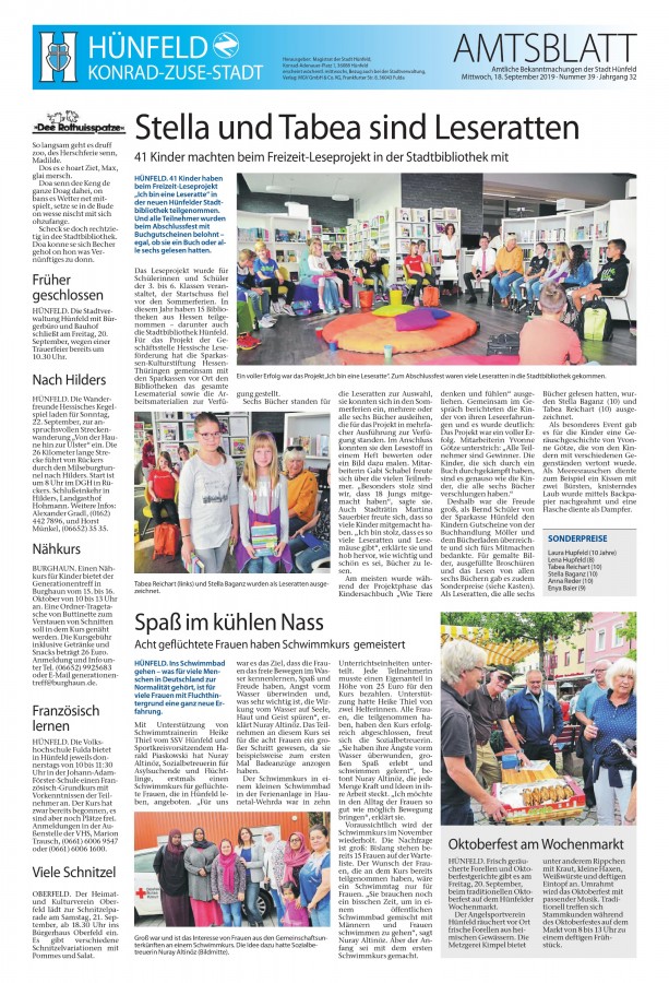 Amtsblatt vom 18. September 2019