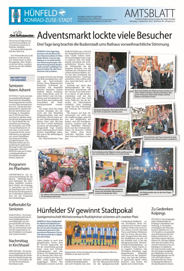 Amtsblatt vom 3. Dezember 2022