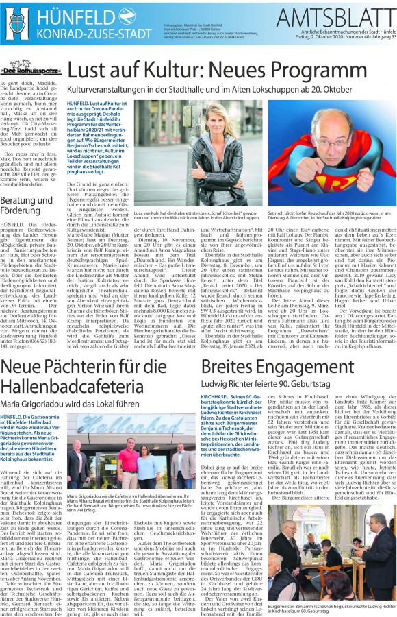Amtsblatt vom 2. 10. 2020