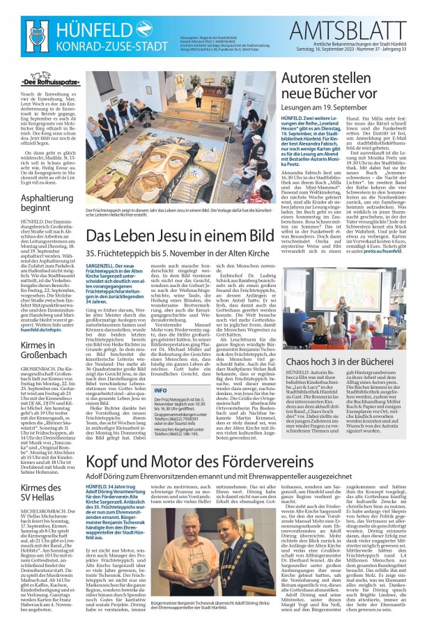 Amtsblatt vom 16. September 2023