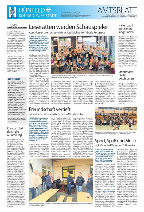 Amtsblatt vom 14. Oktober 2023