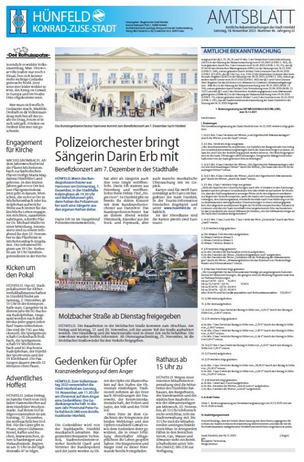 Amtsblatt vom 18.11.2023
