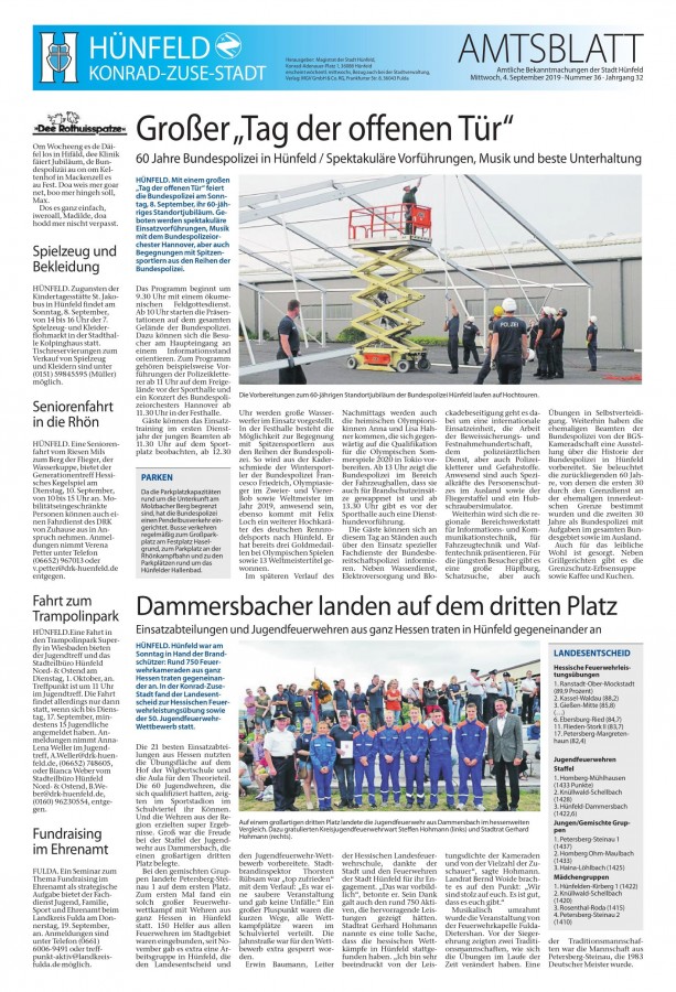 Amtsblatt vom 4. September 2019