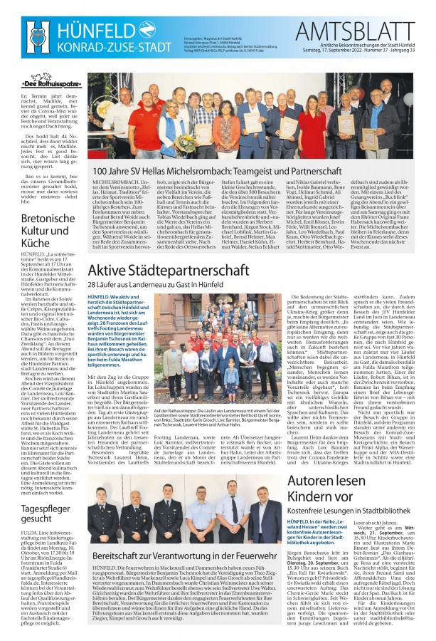 Amtsblatt vom 17. September 2022