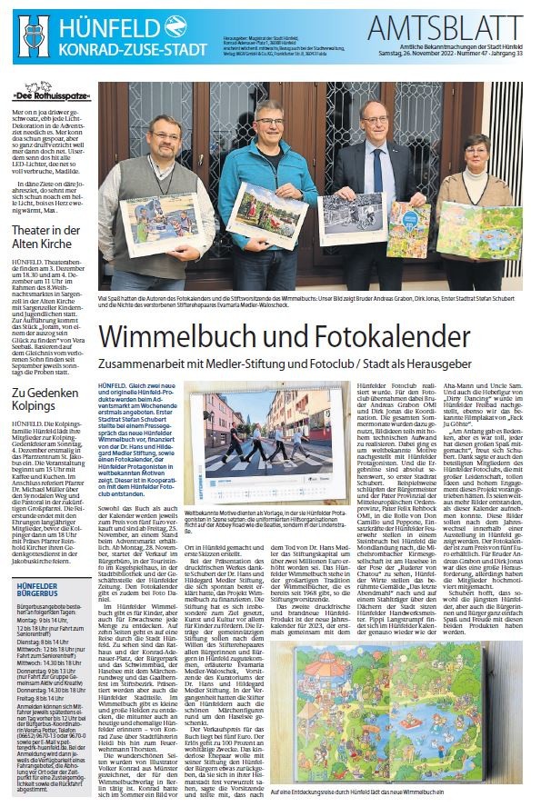 Amtsblatt vom 26. November 2022