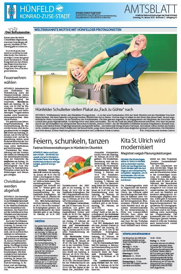 Amtsblatt vom 14. Januar 2023