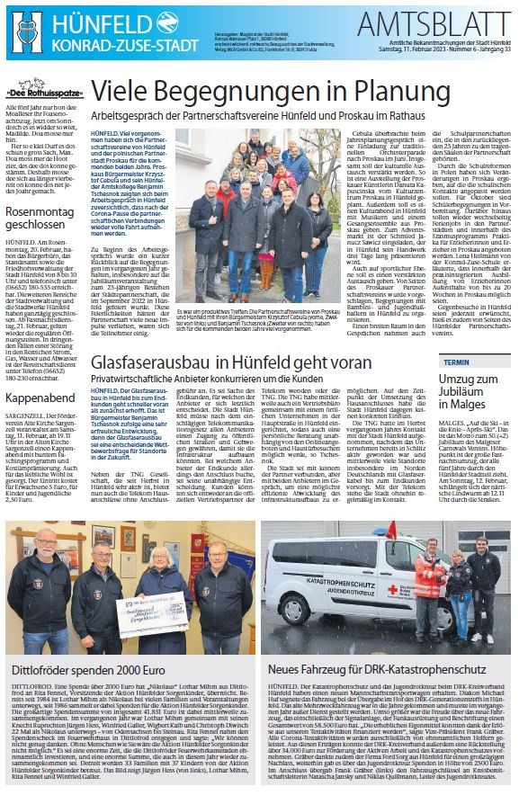 Amtsblatt vom 11. Februar 2023