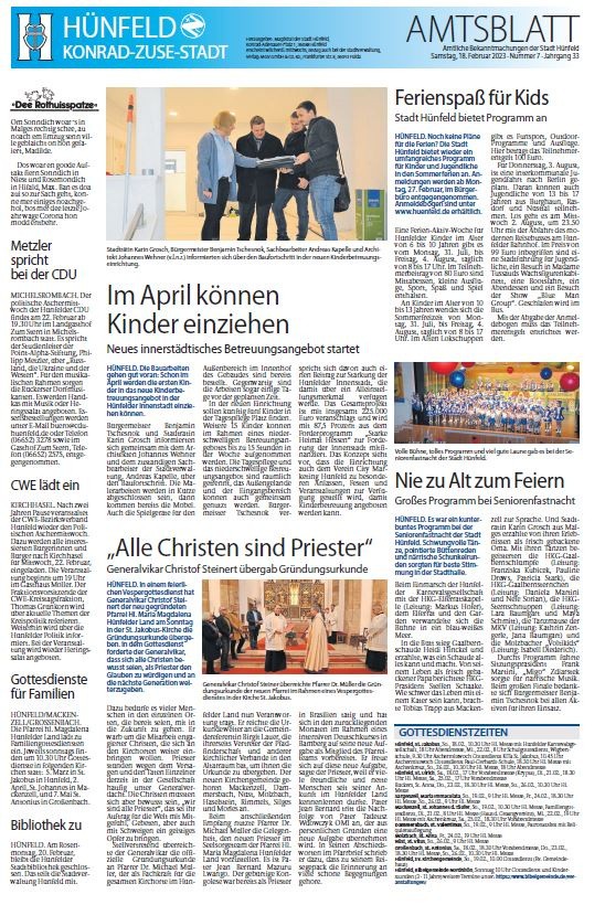 Amtsblatt vom 18. Februar 2023