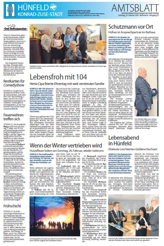 Amtsblatt vom 25. Februar 2023