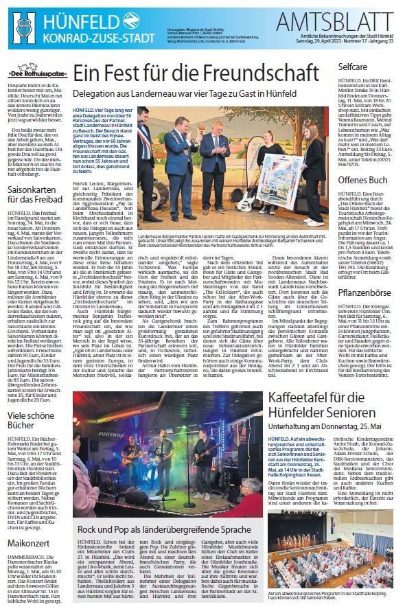 Amtsblatt vom 29. April 2023