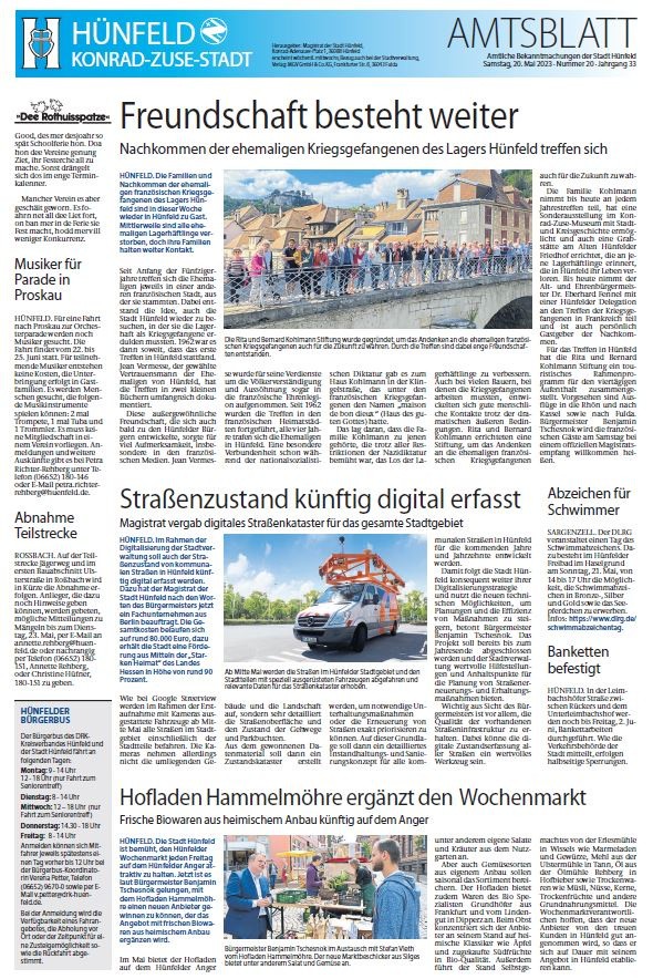 Amtsblatt vom 20. Mai 2023