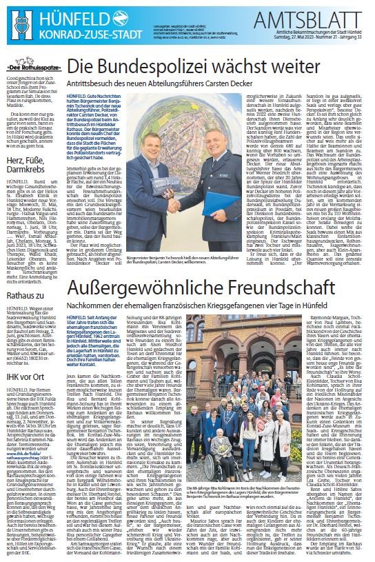 Amtsblatt vom 27. Mai 2023