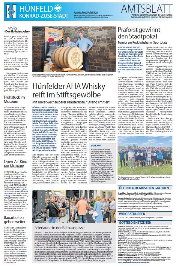 Amtsblatt vom 22. Juli 2023
