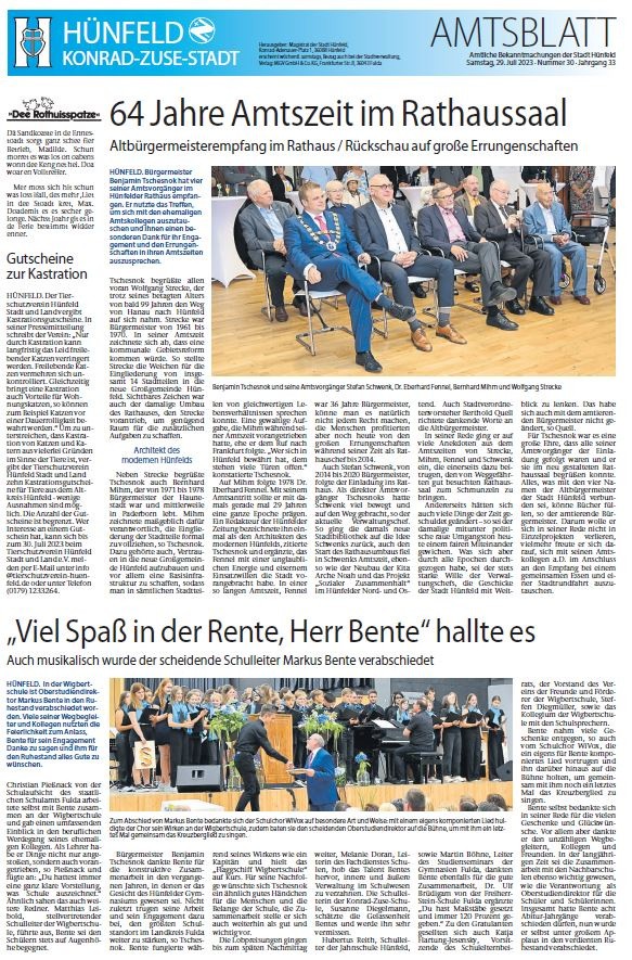 Amtsblatt vom 29. Juli 2023