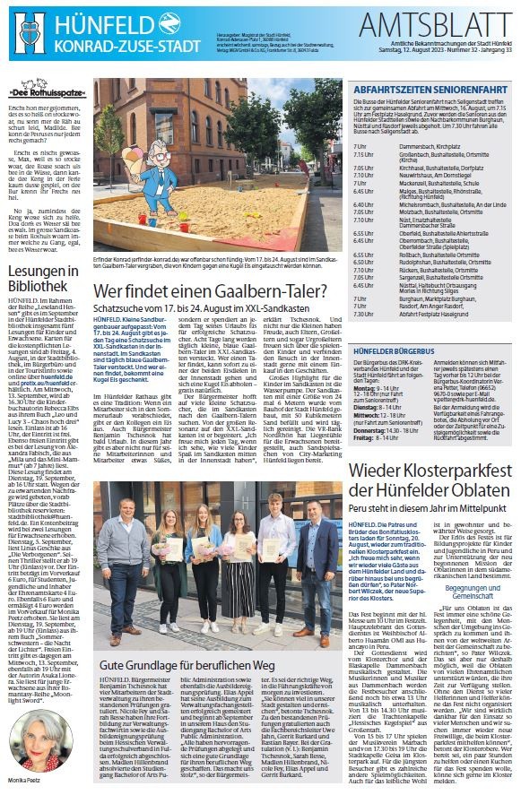 Amtsblatt vom 12. August 2023