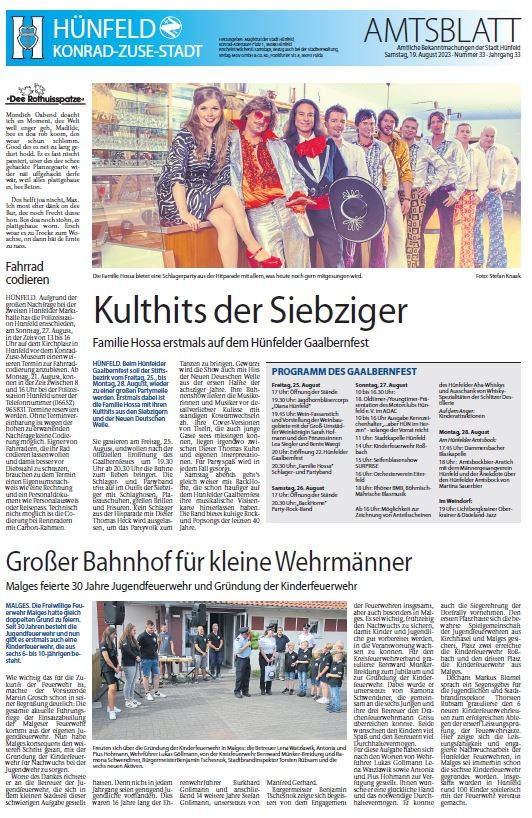 Amtsblatt vom 19. August 2023
