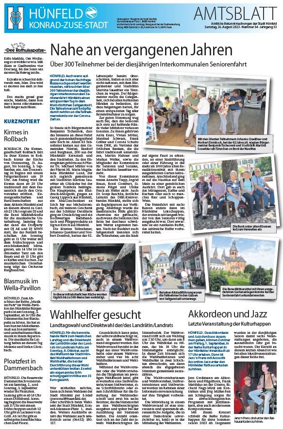Amtsblatt vom 26. August 2023