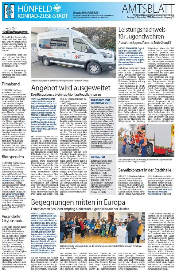Amtsblatt vom 5. November 2022