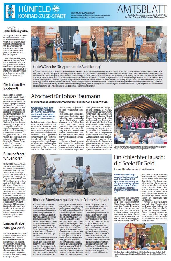 Amtsblatt vom 7. August 2021