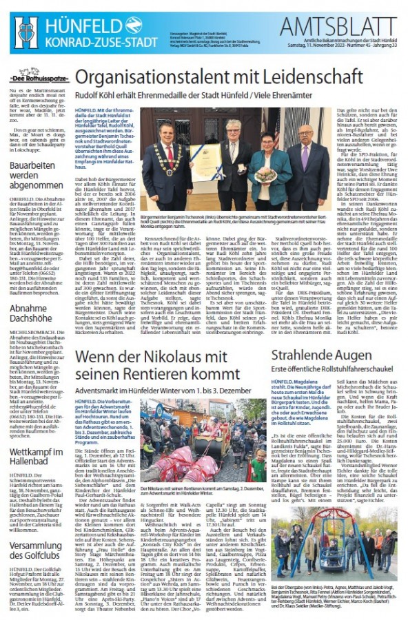 Amtsblatt vom 11. 11. 2023