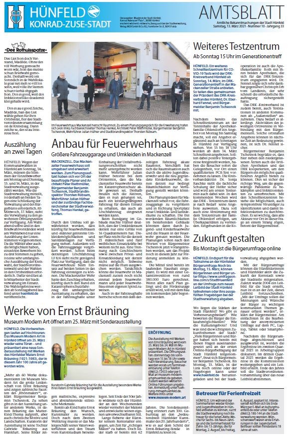Amtsblatt vom 13. März 2021