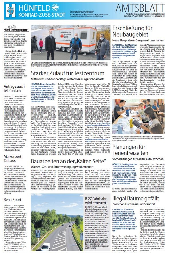 Amtsblatt vom 17. April 2021