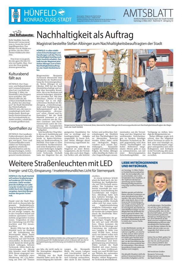 Amsblatt vom 6. März 2021