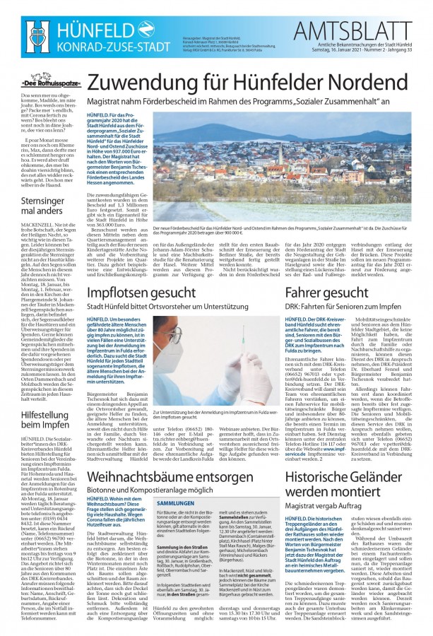 Amtsblatt vom 16.1.2021