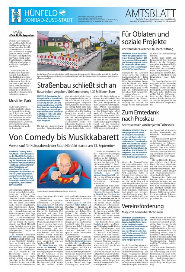 Amtsblatt vom 4. September 2021