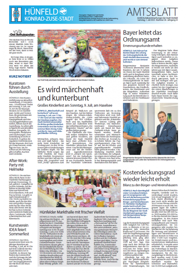 Amtsblatt vom 1. Juli 2023