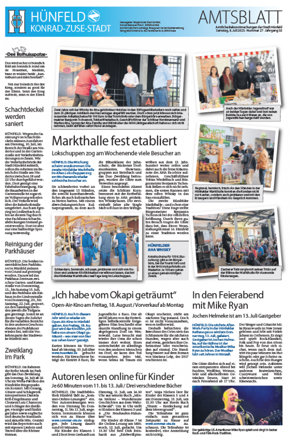 Amtsblatt vom 8. Juli 2023