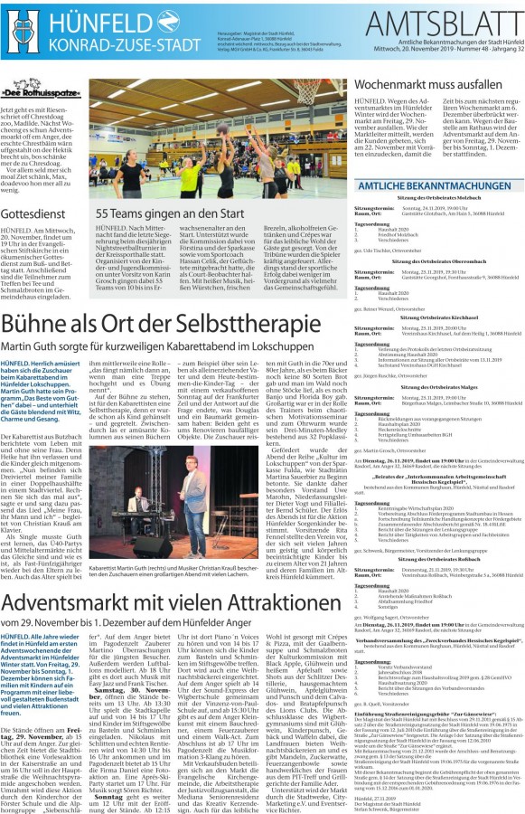 Amtsblatt vom 20. 11. 2019