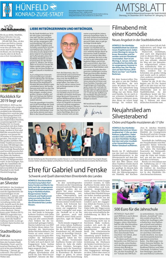 Amtsblatt vom 24.12.2019
