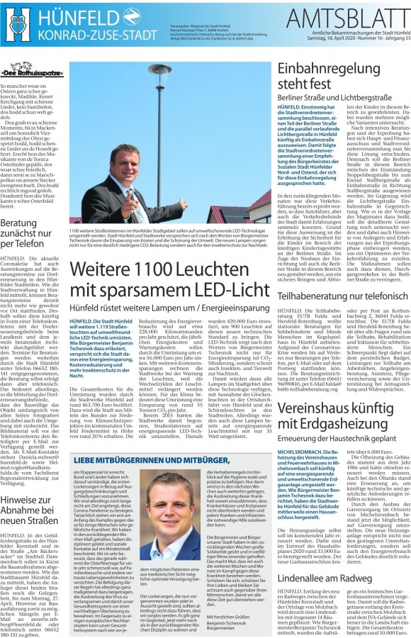 Amtsblatt vom 18.4.2020