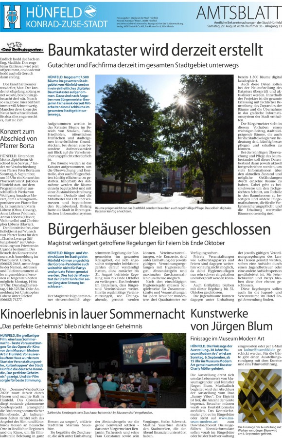 Amtsblatt vom 29.8.2020
