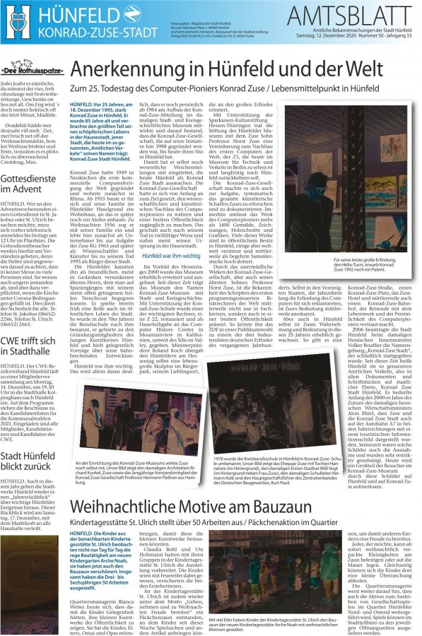 Amtsblatt vom 12. Dezember 2020