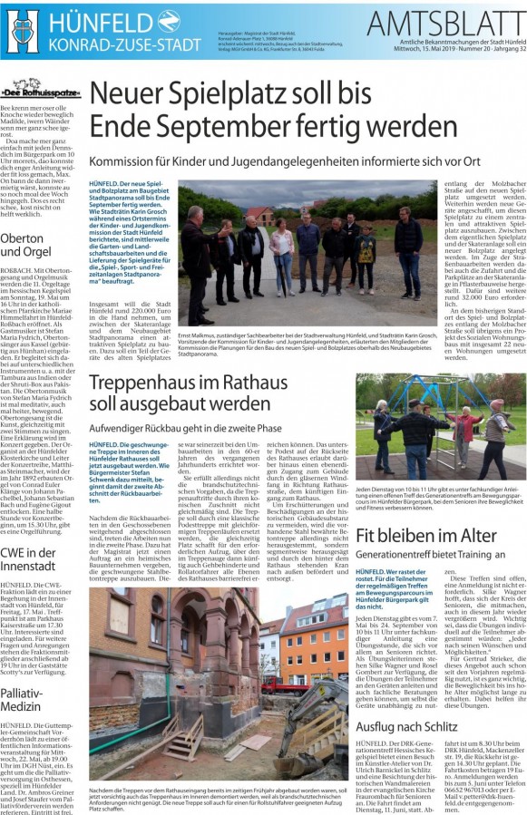 Amtsblatt vom 15.5.2019